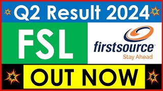 FSL Q2 results 2024  FSL results today  FSL Share News  FSL Share  Firstsource Solutions share [upl. by Nnylecoj]