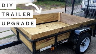 CHEAP  EASY DIY 4x6 Trailer Upgrade  How to Build a Plywood Floor and Walls For Your Lowes Trailer [upl. by Illa874]