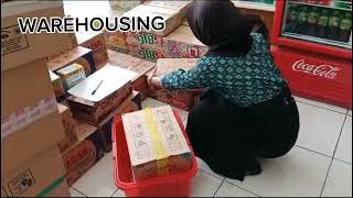 tugas pengemasan dan pendistribusian prodok ordering receiving warehousing selling [upl. by Schwinn135]