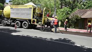 Micro surfacing process shoot  Thiruvananthapuram For IL amp FS Transportation Networks Ltd [upl. by Dodge]