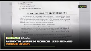 Paiement de la prime de recherche  les enseignants toujours en grève [upl. by Brittaney]