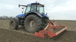 NEW HOLLAND TM150 AND LELYTERRA POWER HARROW [upl. by Ecnahoy]