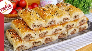 Bu Börekten Daha Çıtırı Yok 💥 Baklavalık Yufkadan Kıymalı Çıtır Börek [upl. by Singh]