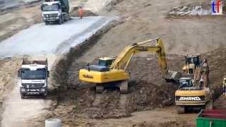 Earthmoving Fleet  Erdbauflotte für NBS Wendlingen  Ulm PFA 21C Aichelberg Germany 2014 [upl. by Tnemelc]