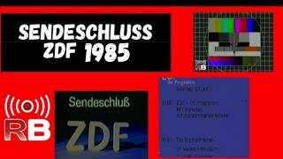 ZDF Programmtafel  Nationalhymne  Sendeschluß  Testbild 1985 [upl. by Nnaitsirk]