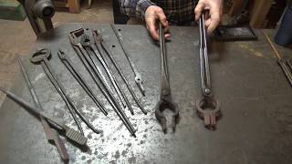 Introduction to tong making part 1 flat stock tongs without tongs  drawing out by hand [upl. by Carol]