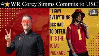 USC Lands 4Star WR Corey Simms Exclusive Commitment Details amp Insights  Light the Torch FightOn [upl. by Darahs]