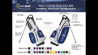 1withgolf Custom Golf Bags top quality No minimums 1 week delivery after design is approved [upl. by Annasiul]