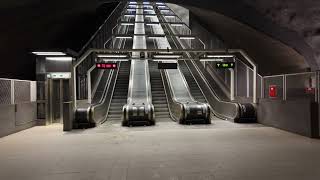 Sweden Stockholm Solna strand 2X escalator [upl. by Fawn]