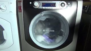 shirts cycle  Hotpoint Aqualtis AQGD169S Washing Machine [upl. by Yclehc]