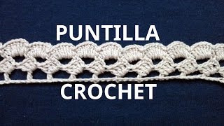 PUNTILLA en tejido crochet o ganchillo n° 43 tutorial paso a paso Moda a Crochet [upl. by Iahs]