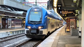 Swedish Trains at Stockholm C SJ SJ EuroNight Mälartåg MTRX Vy Night Train and Arlanda Express [upl. by Almire]