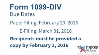 Efile Form 1099DIV for Dividends and Distributions [upl. by Aratahc556]