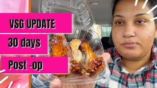 30 days Postop VSG Gastric Sleeve Surgery 1 month Update weight loss surgery [upl. by Inttirb]