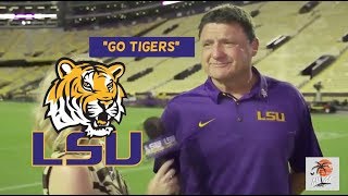 Ed Orgeron Saying quotGo Tigersquot  Compilation  Geaux Tigers [upl. by Rodenhouse369]