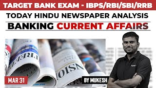 Banking Current Affairs  IBPSRBISBIRRB 2024  Mar 31 Current Affairs  Mukesh [upl. by Yrruc]