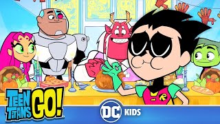 BANQUETE 🍽️  Teen Titans Go em Português 🇧🇷  DCKidsBrasil [upl. by Mikkel885]