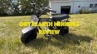 oryxearth 105cc minibike review [upl. by Kliber]