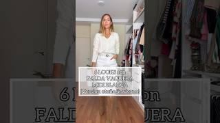 6 LOOKS con FALDA VAQUERA MIDI BLANCA  Edición otoñoinvierno 🍁❄️ [upl. by Mayrim]