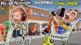 HELLO NEIGHBOR SHOPPING CHALLENGE NEW HOUSE TOUR  WalMart Has EVIL Mannequins FGTEEV Beta 3 1 [upl. by Isola]