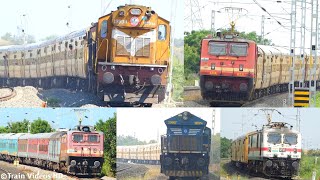 Superfast Express TRAINS in Nanded DIV  WAP 7 WAP 4 amp WAG 9 Electric Locomotive  Indian Railways [upl. by Lindly]