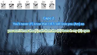 Cryinin the Rain by the Everly Brothers play along with scrolling guitar chords and lyrics [upl. by Hines760]