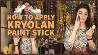 How to Apply KRYOLAN Paint Stick  Kryolan tv Paint Stick Review  Party Makeup with Kryolan 😍 [upl. by Brost]