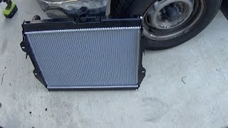 Replacing radiator in 1991 Toyota Pickup [upl. by Ainala700]