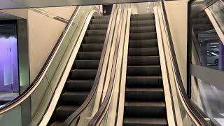 Stockholm Sweden 6x escalator at Globen Shopping Centre Schindler amp OampK Kone [upl. by Nohj275]