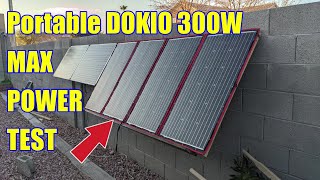 TRUE MAX power TEST DOKIO 300Watt Portable solar panel Review [upl. by Lardner]