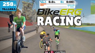 Racing on Zwift with Concept 2 BikeErg [upl. by Norvan881]