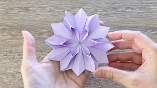 Paper Snowflake  Christmas Snowflake  Origami Snowflake ❄️ [upl. by Eiuqnimod]