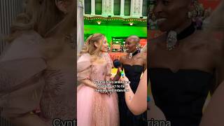 Ariana Grande and Cynthia Erivo messing with fans at Wicked premiere 😂 shorts arianagrande [upl. by Pearse]