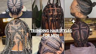 Men Braids Hairstyles 2024 trending styles mensbraids braids mensfashion menshair [upl. by Kassi]