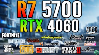 Ryzen 7 5700  RTX 4060 8GB  Tested in 15 Games [upl. by Ahteres]