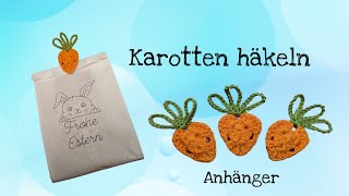 Karotten Anhänger Streudeko häkeln🥕ostern häkeln [upl. by Adrian696]