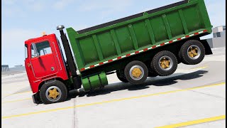 BeamNG Drive V033  Cabover Truck With Steerable Lift Axle Suspension Testing [upl. by Adoc746]