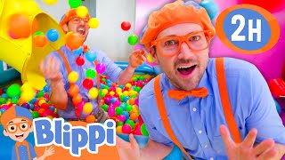 Blippi’s Plays at BallNBounce  BEST OF BLIPPI TOYS  Educational Videos for Kids [upl. by Craddock941]