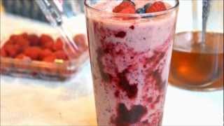 Berries Banana Smoothie เบอร์รี่สมูทตี้ [upl. by Ibmat]