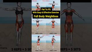 Easy And Effective Exercise For Full Body Weightloss 😱 Fat To Fit 🔥shorts weightloss fitness [upl. by Chaudoin658]