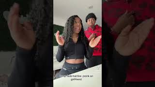 TEMP FADE HAIRLINE PRANK ON GIRLFRIEND 😳‼️ MUST WATCH ‼️ rkgang comedy rk prankongirlfriend [upl. by Naamann]