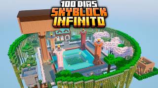 Sobrevivi 100 dias no SKYBLOCK INFINITO no Minecraft  O FILME [upl. by Jacoby]