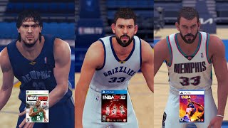 Marc Gasol in NBA 2K Sports Games NBA 2K9  NBA 2K24 Gameplay Ratings and Stats Evolution [upl. by Ennahtebazile432]