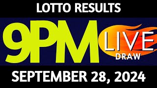 Lotto Result Today 900 pm draw September 28 2024 Saturday PCSO LIVE [upl. by Solenne]