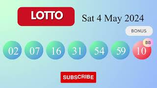 Lotto Draw Results on Sat 4 May 2024 The National Lottery UK [upl. by Safko384]