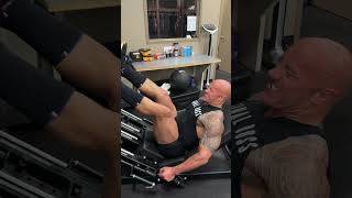 The Rocks Uncut Leg Day Workout   WrestleMania Training Camp [upl. by Libna981]