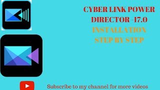 how to install CyberLinkPowerDirectorUltimate17020290 cyber link installation [upl. by Aniar]