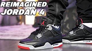 Air Jordan 4 Bred Reimagined 2024 Review and On Foot [upl. by Lalage681]