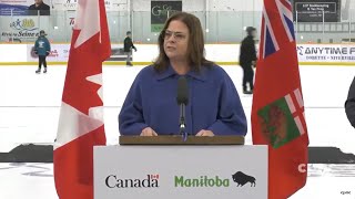 Manitoba Premier Heather Stefanson on new community centre in Lorette Man – January 23 2023 [upl. by Bowes]