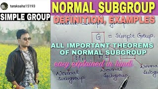 NORMAL SUBGROUP WITH EXAMPLES 🔥 IMPORTANT THEOREM OF NORMAL SUBGROUP [upl. by Animsaj865]